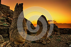 Sunset from Nemrut Mountain, Komagene Kingdom, AdÃÂ±yaman, Turkey photo